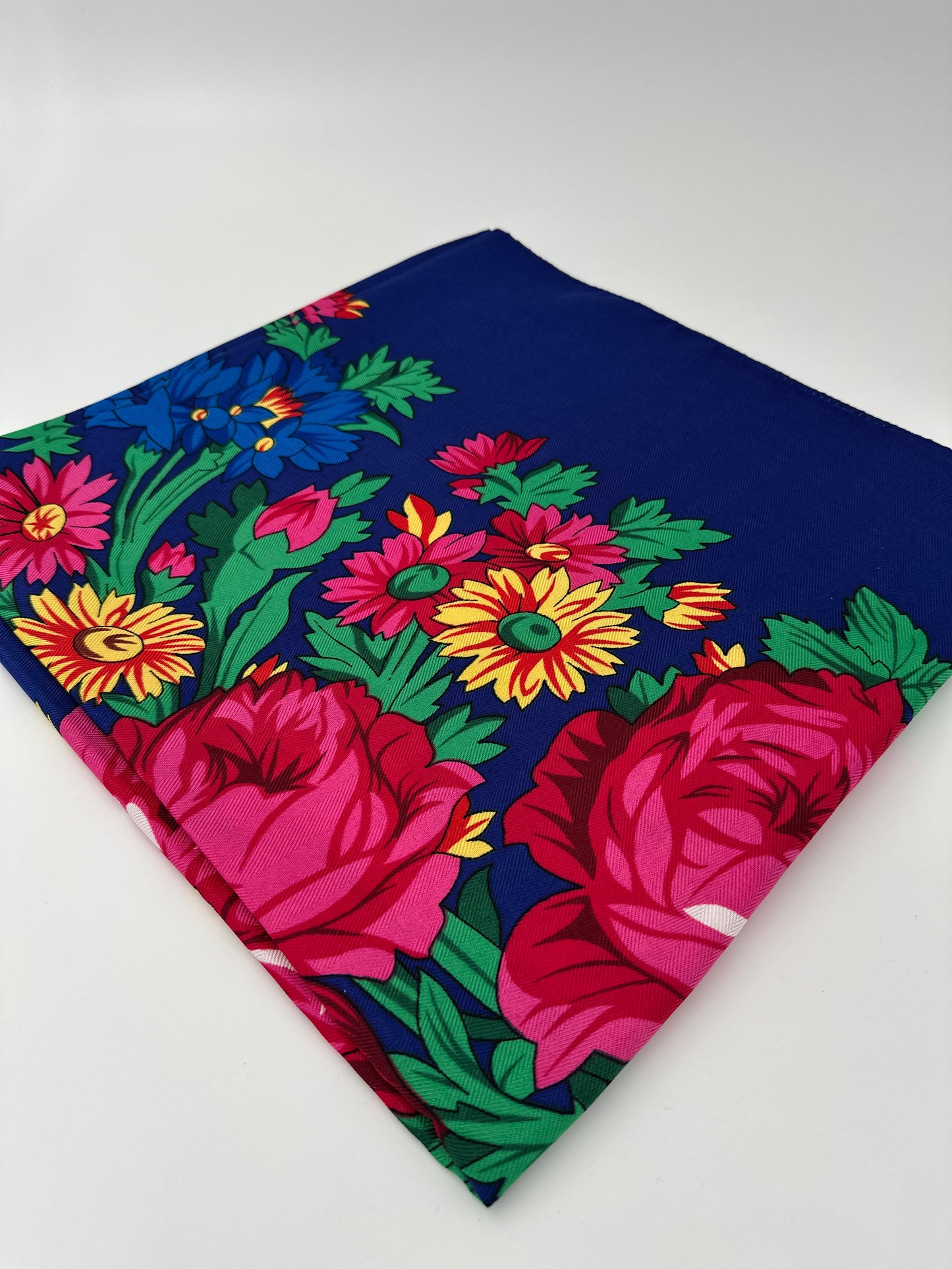 Königsblauer Pashm Wollfeeling 140*140 cm