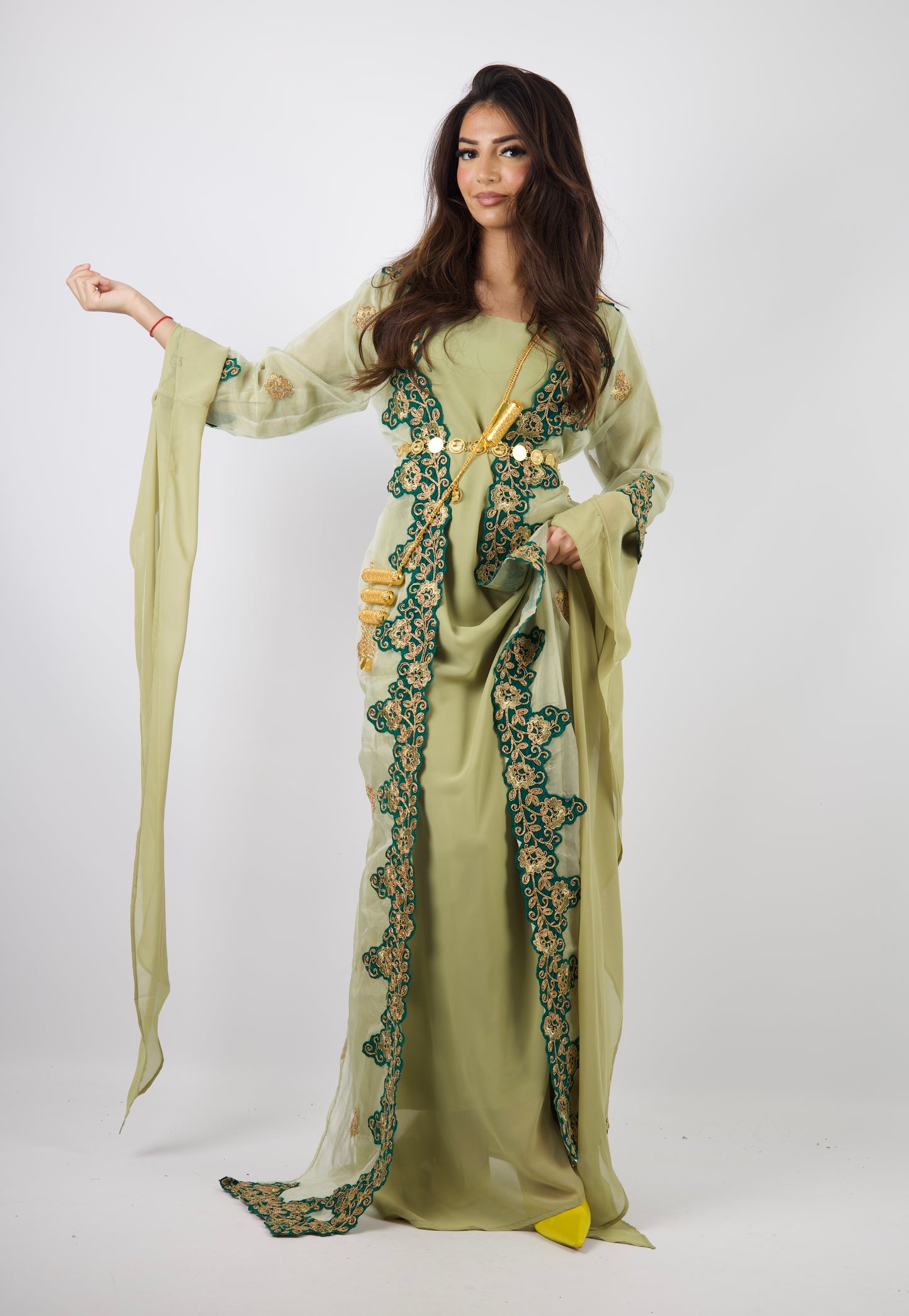 Azadi Kurdish Dress Green