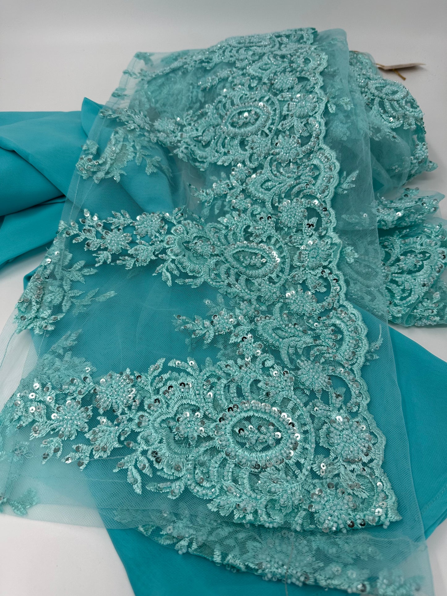 Dilber Kurdish Dress – 3-Piece light Turquoise Kurdish Dress