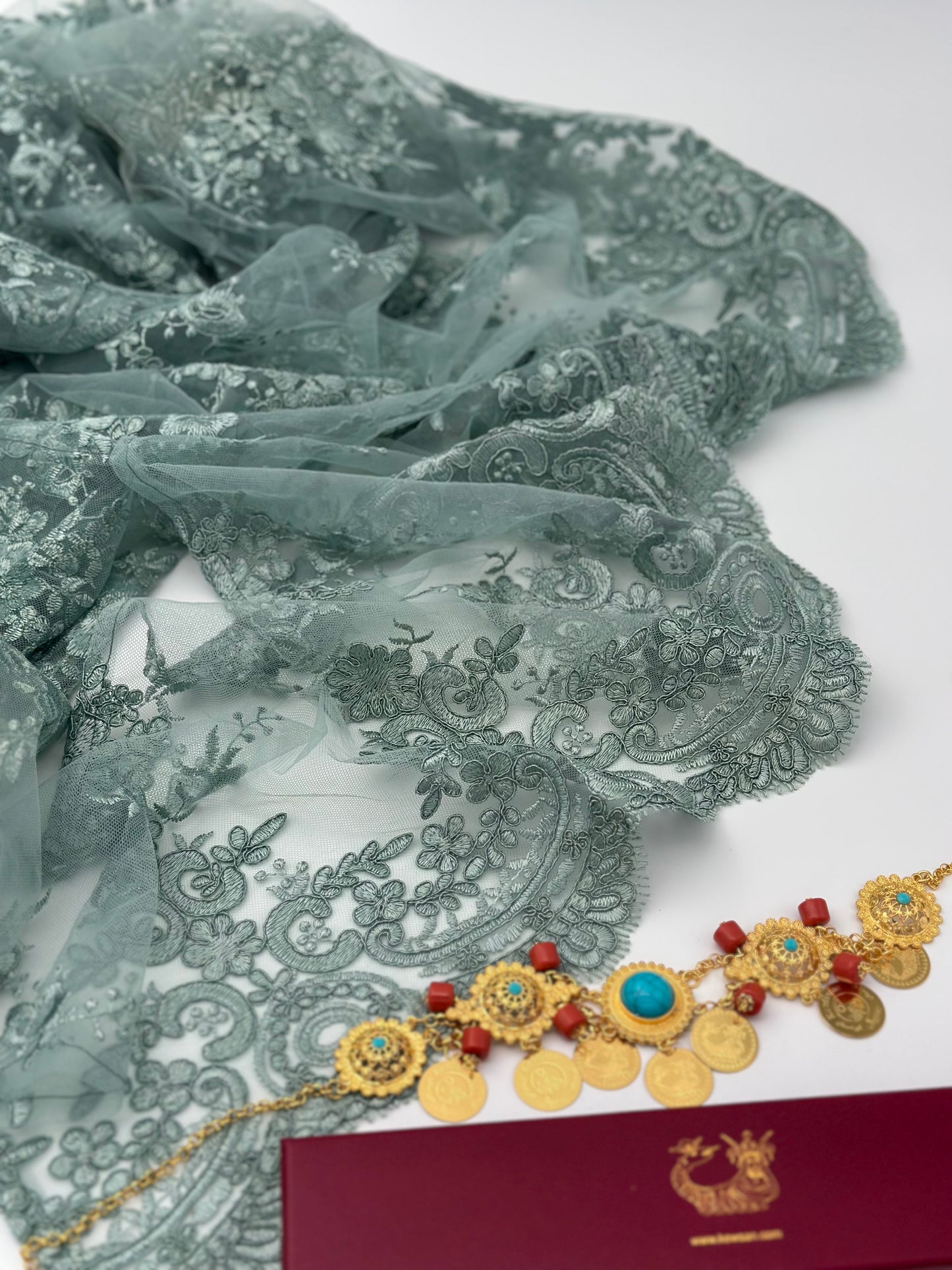 💙 Sakar – 3-teiliges kurdisches Kleid in mattem Mintblau | Schlicht, elegant & bequem