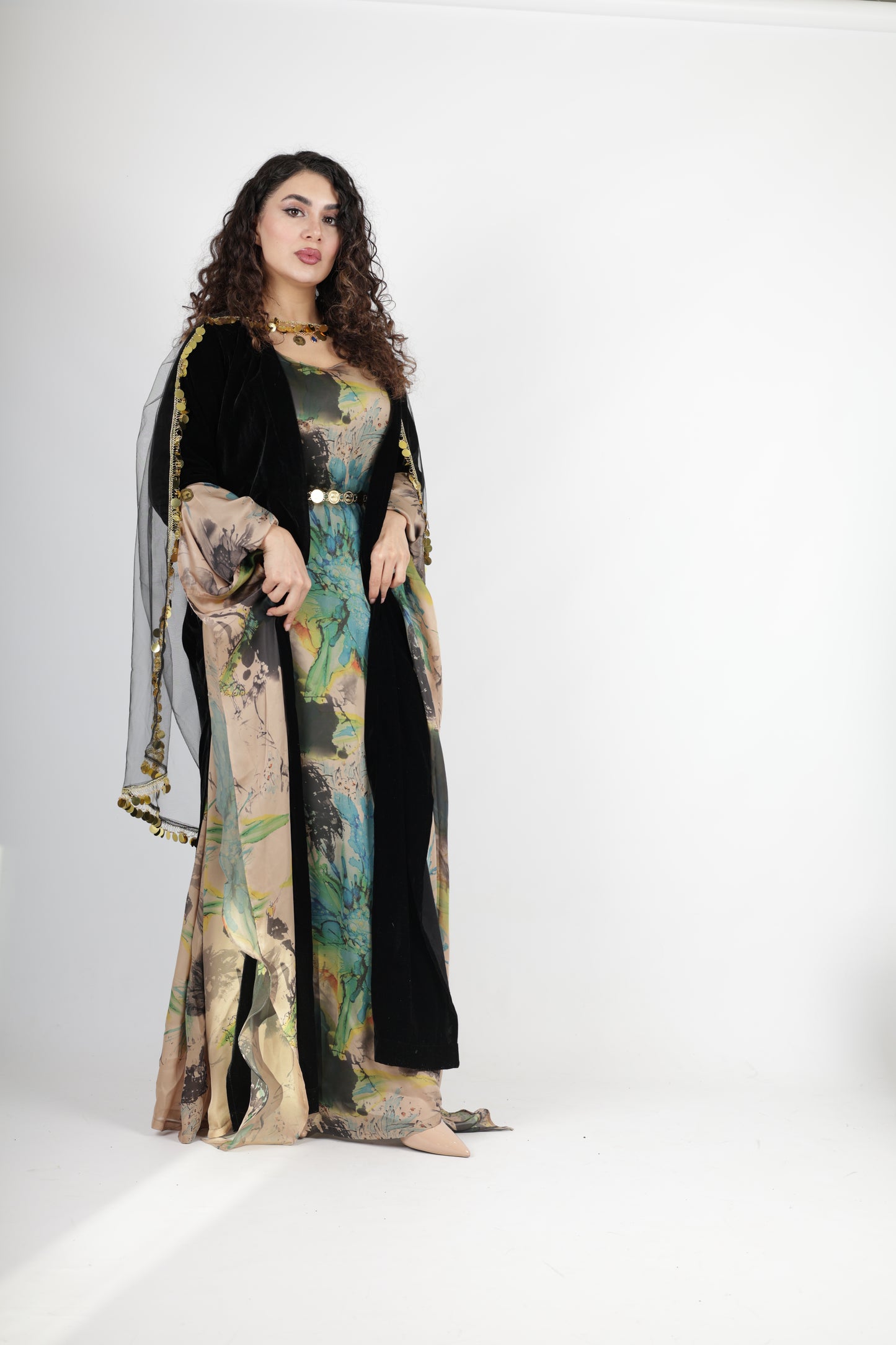 Awrang Kurdish Dress complete with Kawa velvet