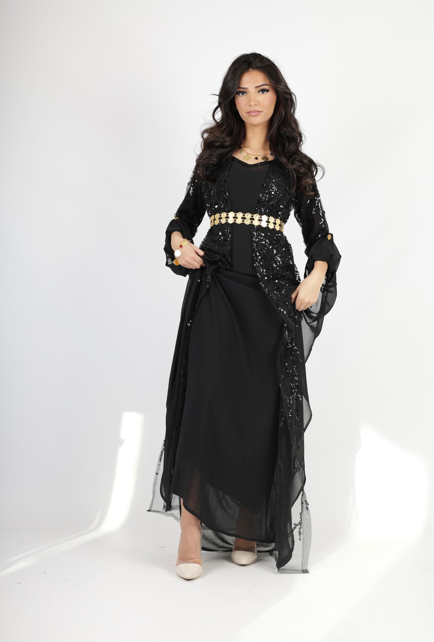 Black Kurdish Dress – Crystal for Newroz 3 items