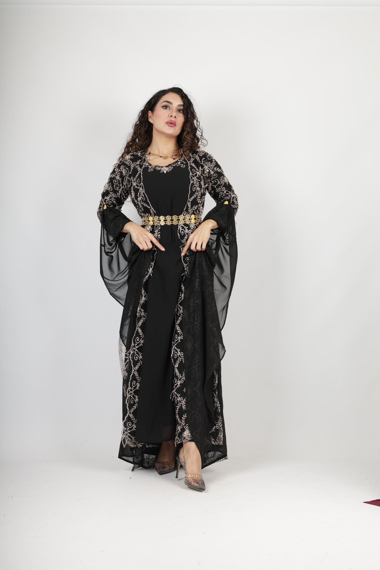 Awaz Black Kurdish Dress 3 items