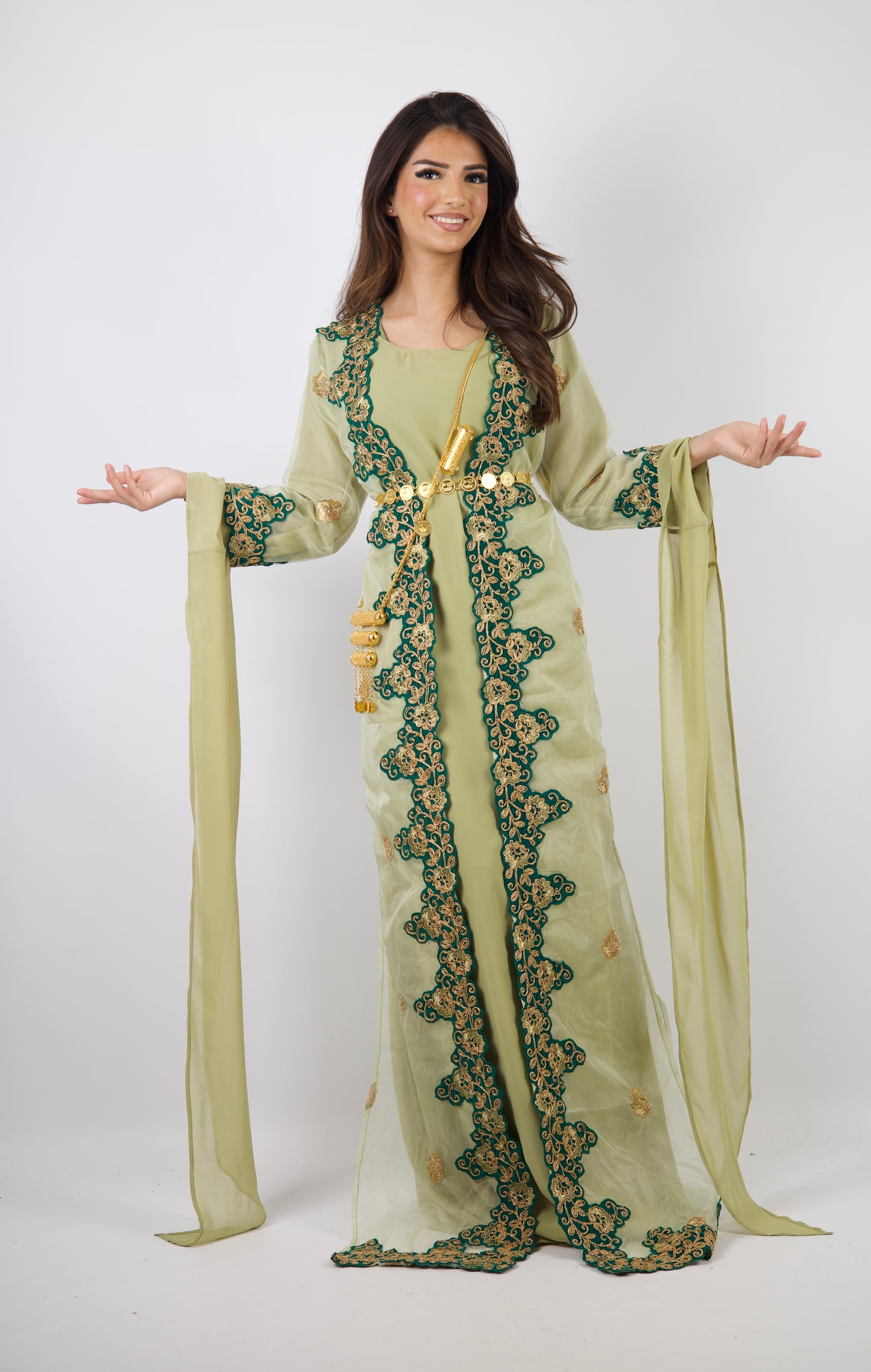 Azadi Kurdish Dress Green