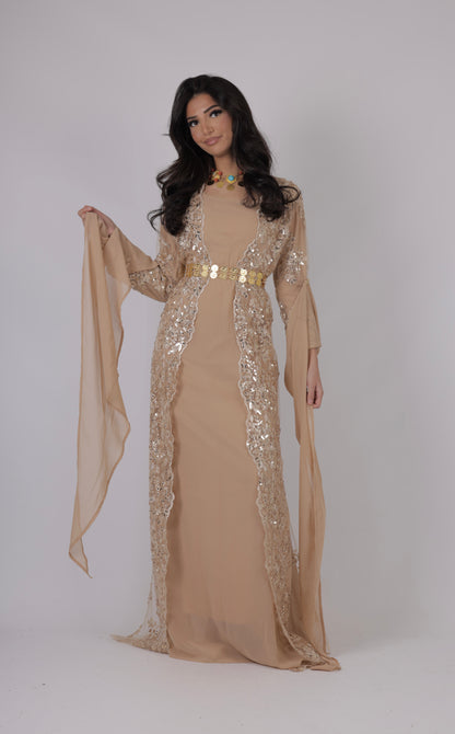 Dilber beige  - 3-Pieces including Kurdish Dress