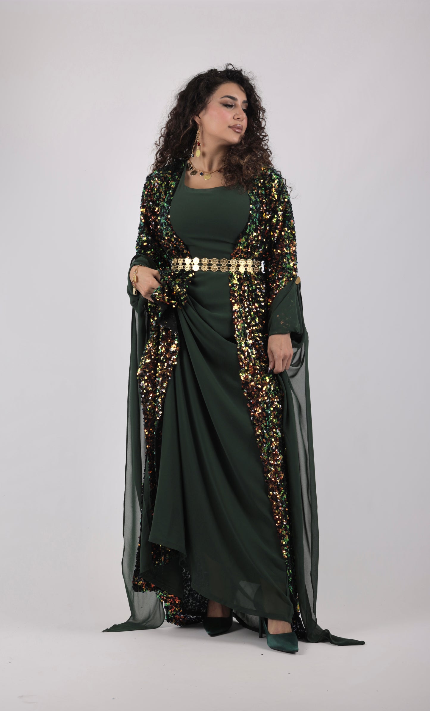 Polak Kurdish Dress Drexshan 3 items Dark Green