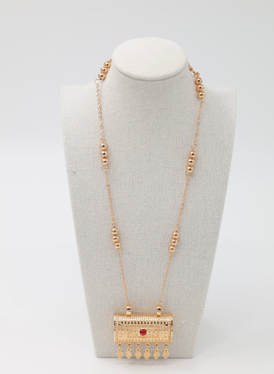 Necklace Red Stone