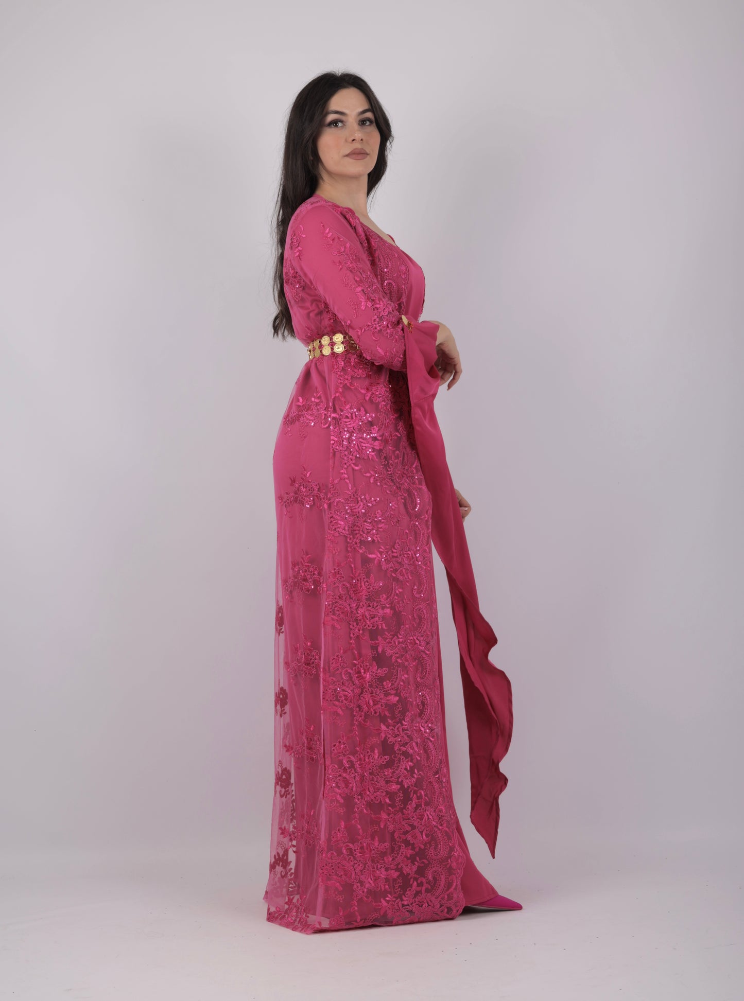 💕Sakar – 2-Piece Kurdish Dress Hot pink | Modern, Soft & Graceful