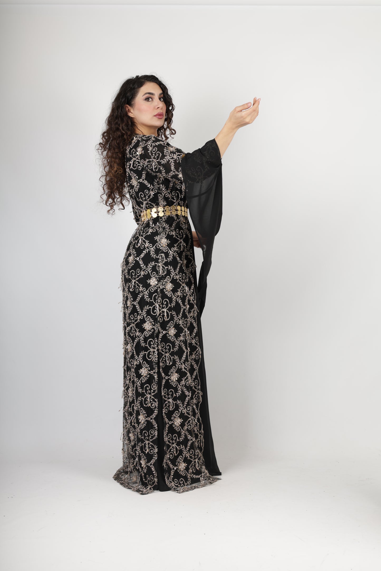 Awaz Black Kurdish Dress 3 items