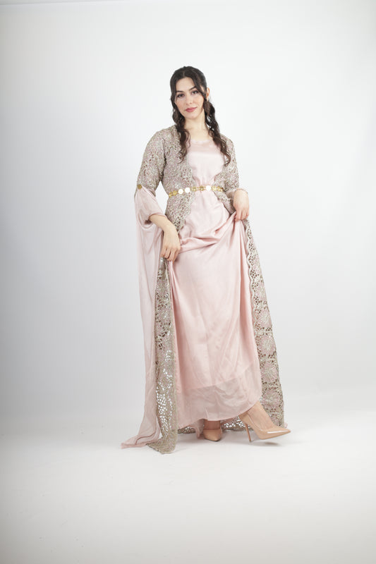 Dicla Kurdish Dress – Luxury Cutwork Collection Rosa