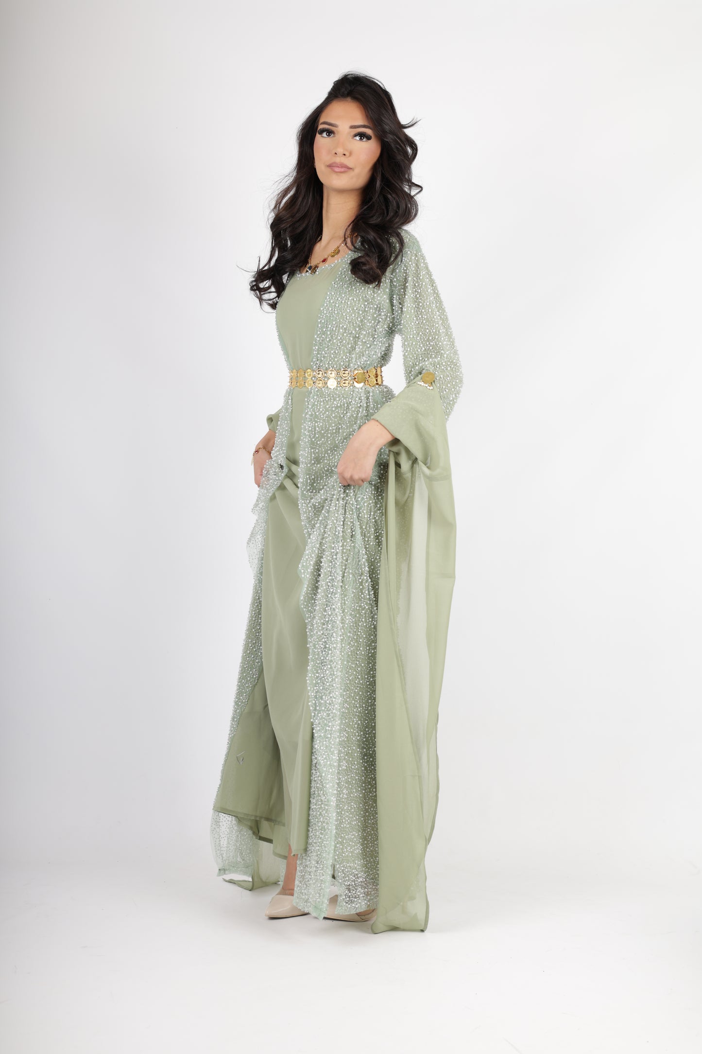 Merwari Kurdish Dress magic Green