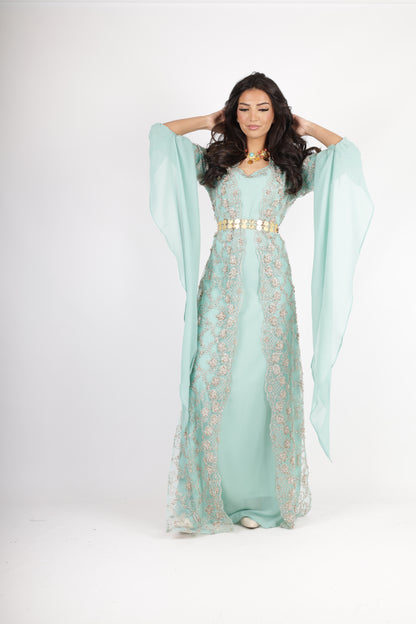 Awaz Kurdish Dress light turquoise 3 items