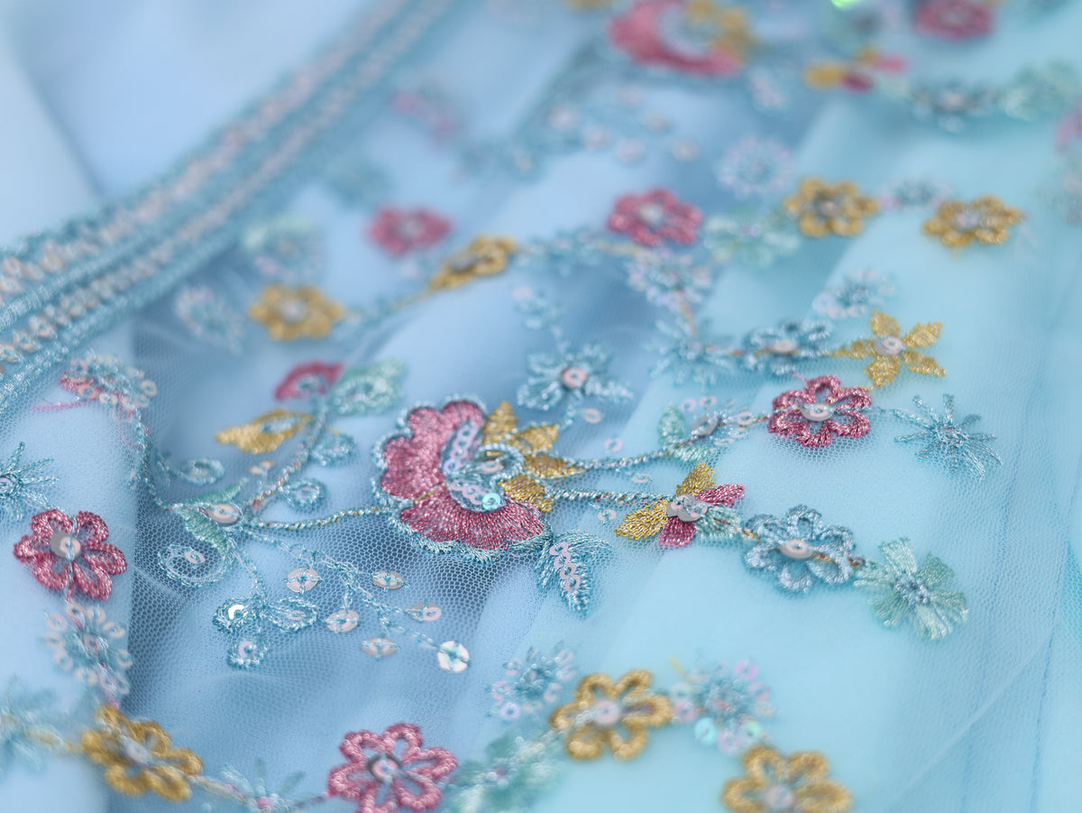 Soma Kurdish Dress Sky Blue Soma سۆما WITH DASMAL