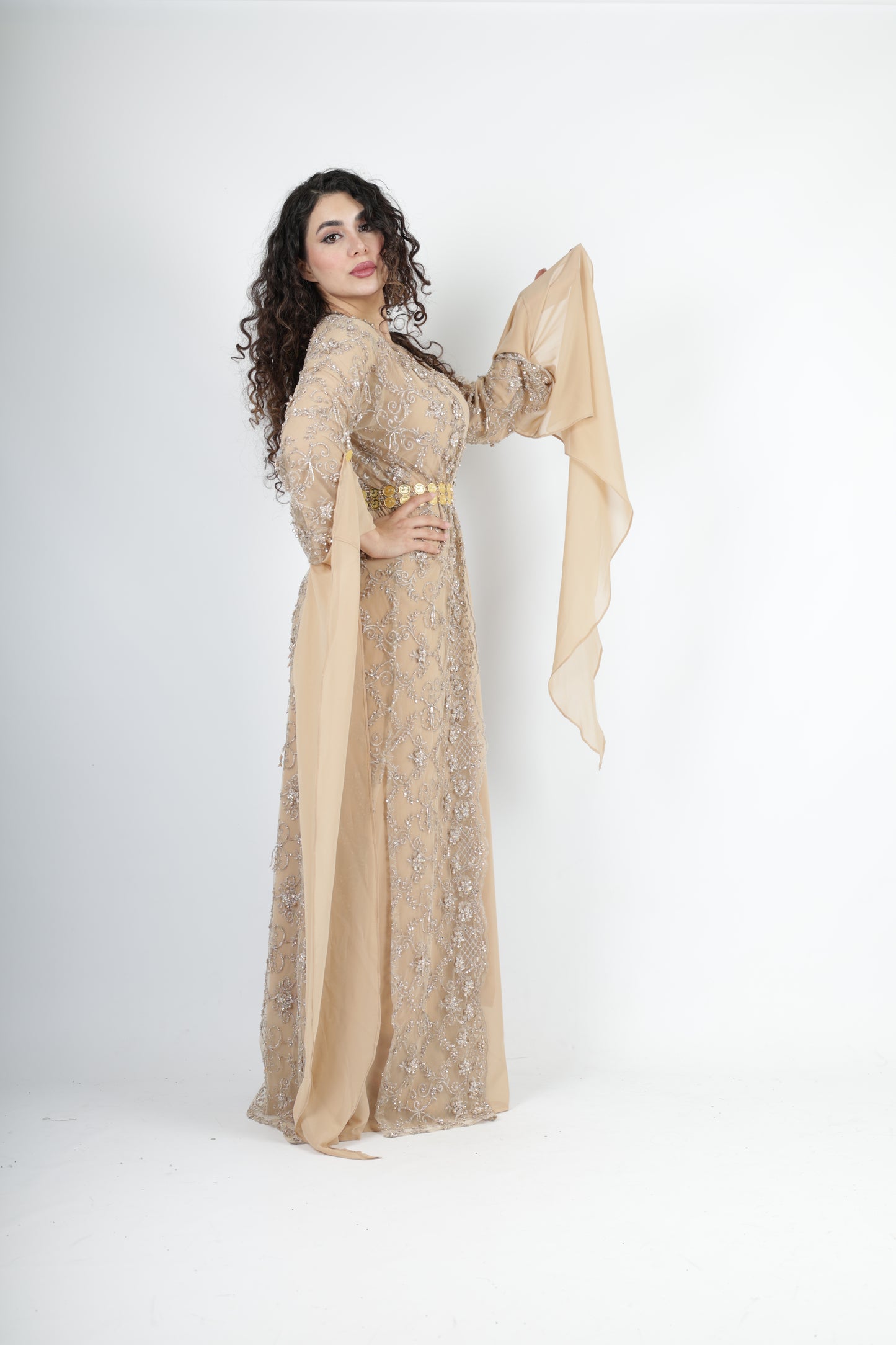 Awaz  Beige Golden 3 items