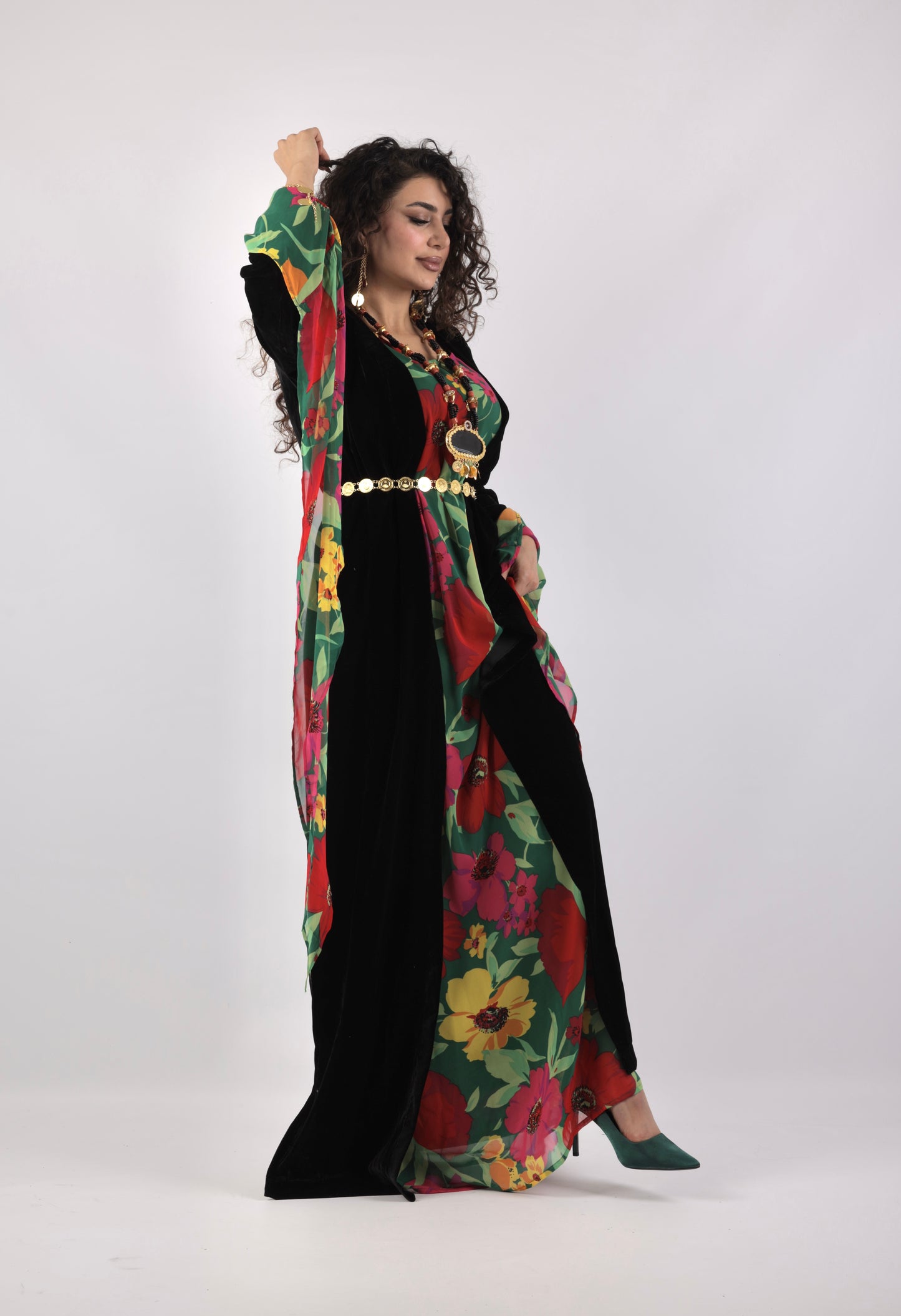 Gulkash Kurdish Dress includes long Kawa 3 items