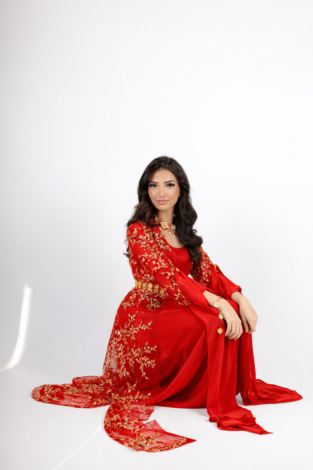 Shkofe Red Golden – Kurdish Dress