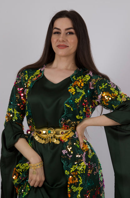 Gulan Dark GreenKewsan textile and more Kurdish women, Kurdish clothes, Kurdische kleider