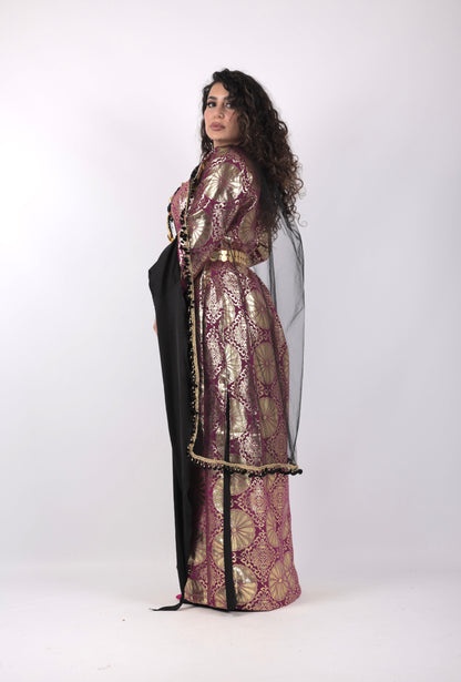 Kurdish Dress Hafse Xan 2 items Maroon