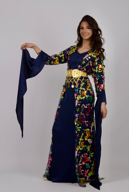 Gulan Navy BlueKewsan textile and more Kurdish women, Kurdish clothes, Kurdische kleider