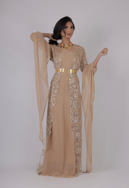 Dilber beige  - 3-Pieces including Kurdish Dress