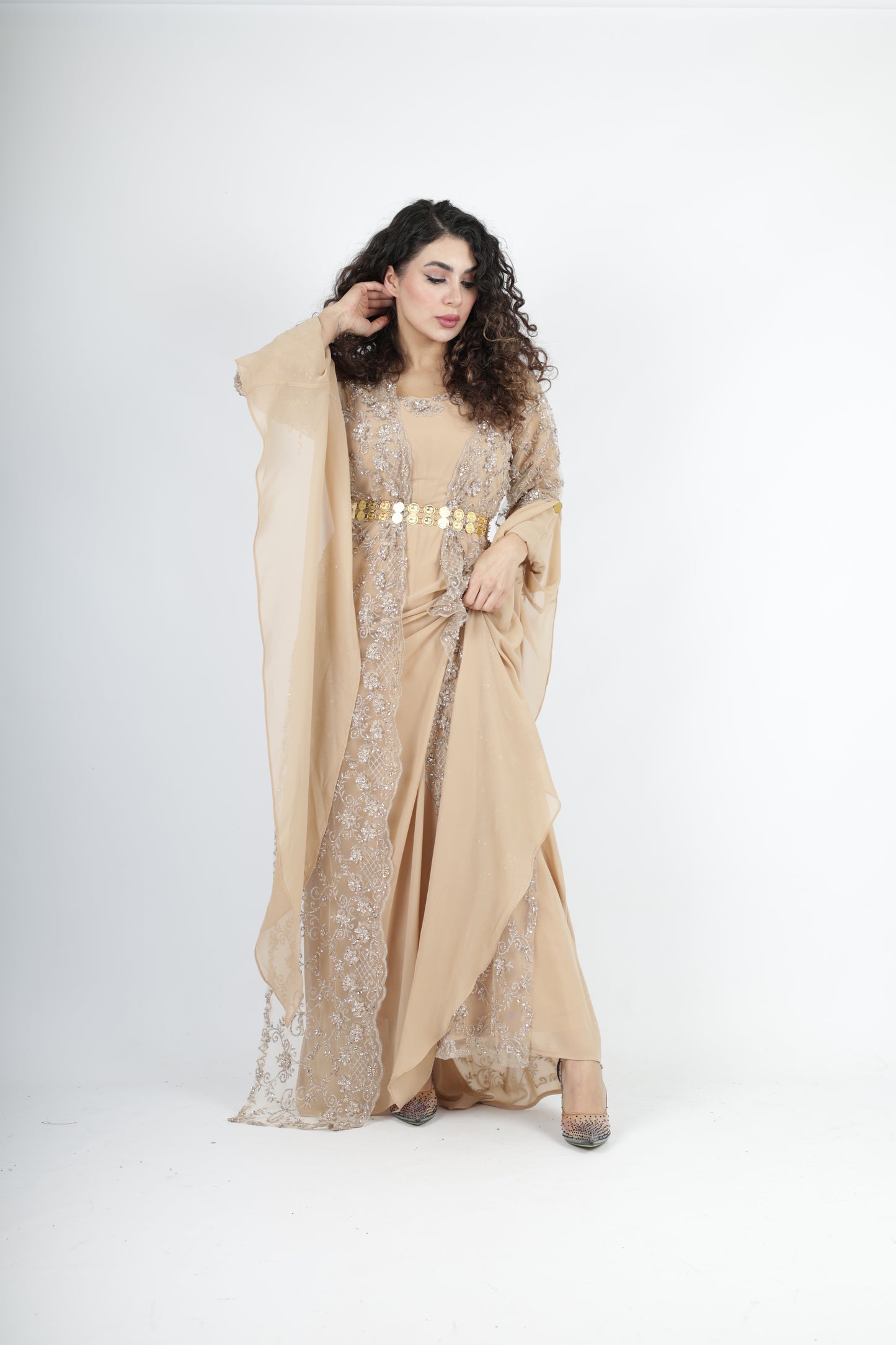 Awaz  Beige Golden 3 items