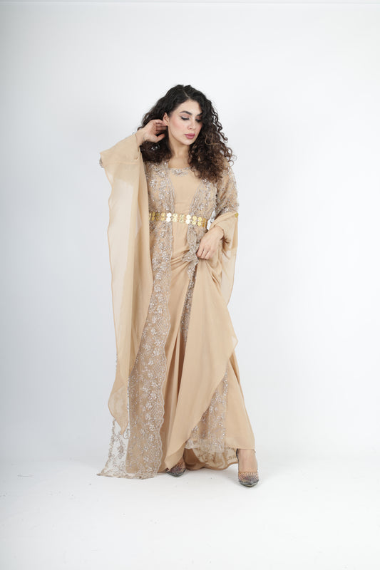 Awaz  Beige Golden 3 items