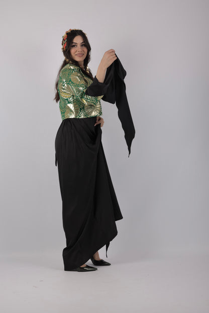 Green Salte - vest with Arms Kuwaiti - ( only one item )