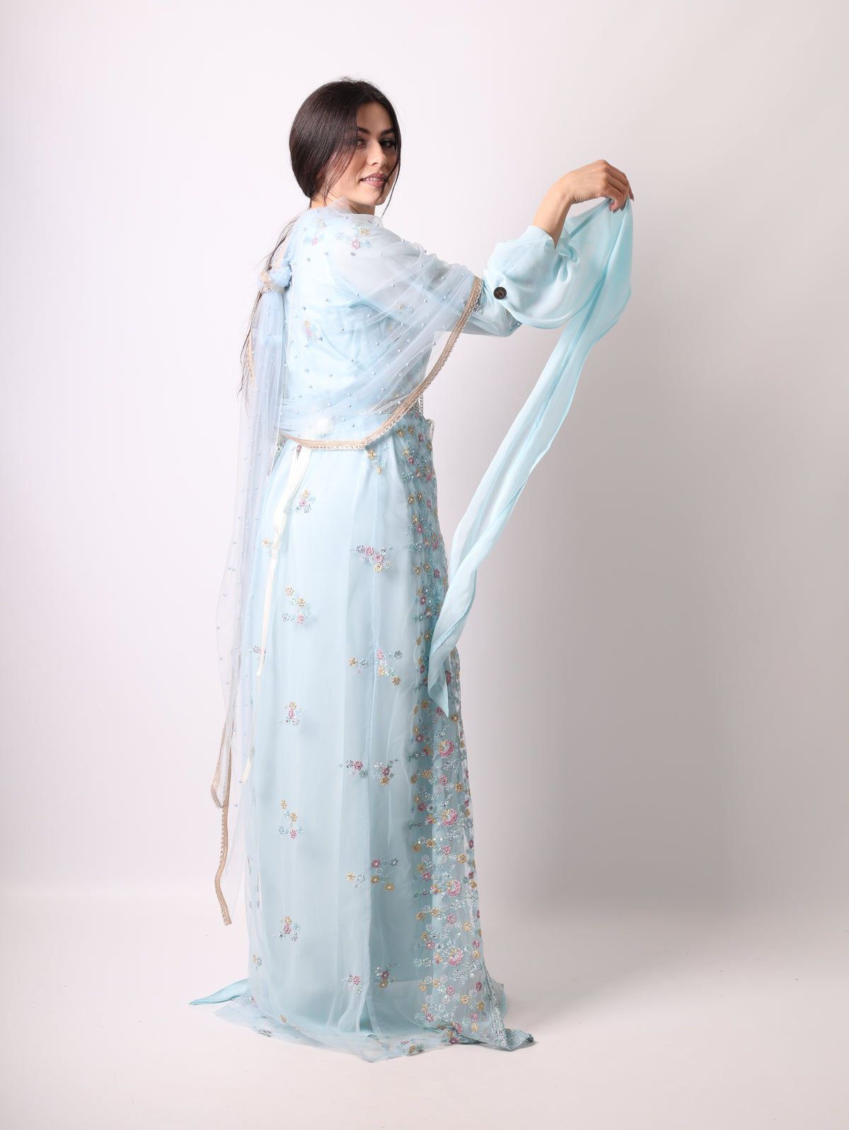 Soma Kurdish Dress Sky Blue Soma سۆما
