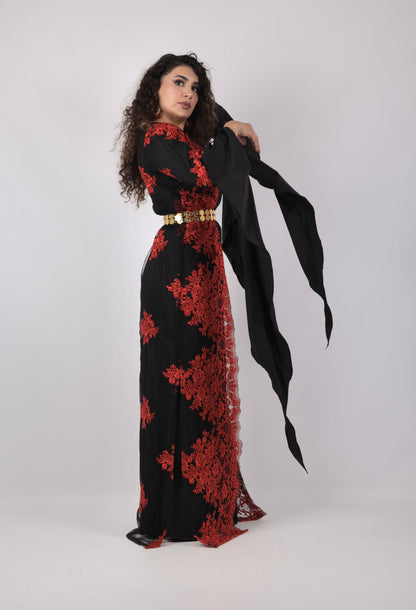 Gashin Kurdish Dress Red with Black