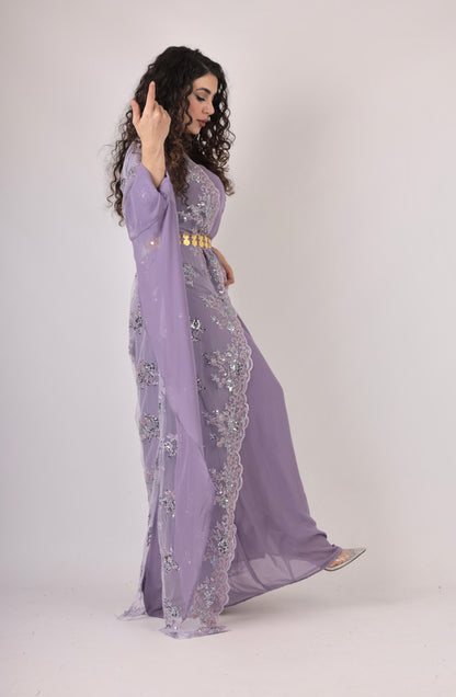 Dilber LavenderPurple – 3-Piece Kurdish Dress