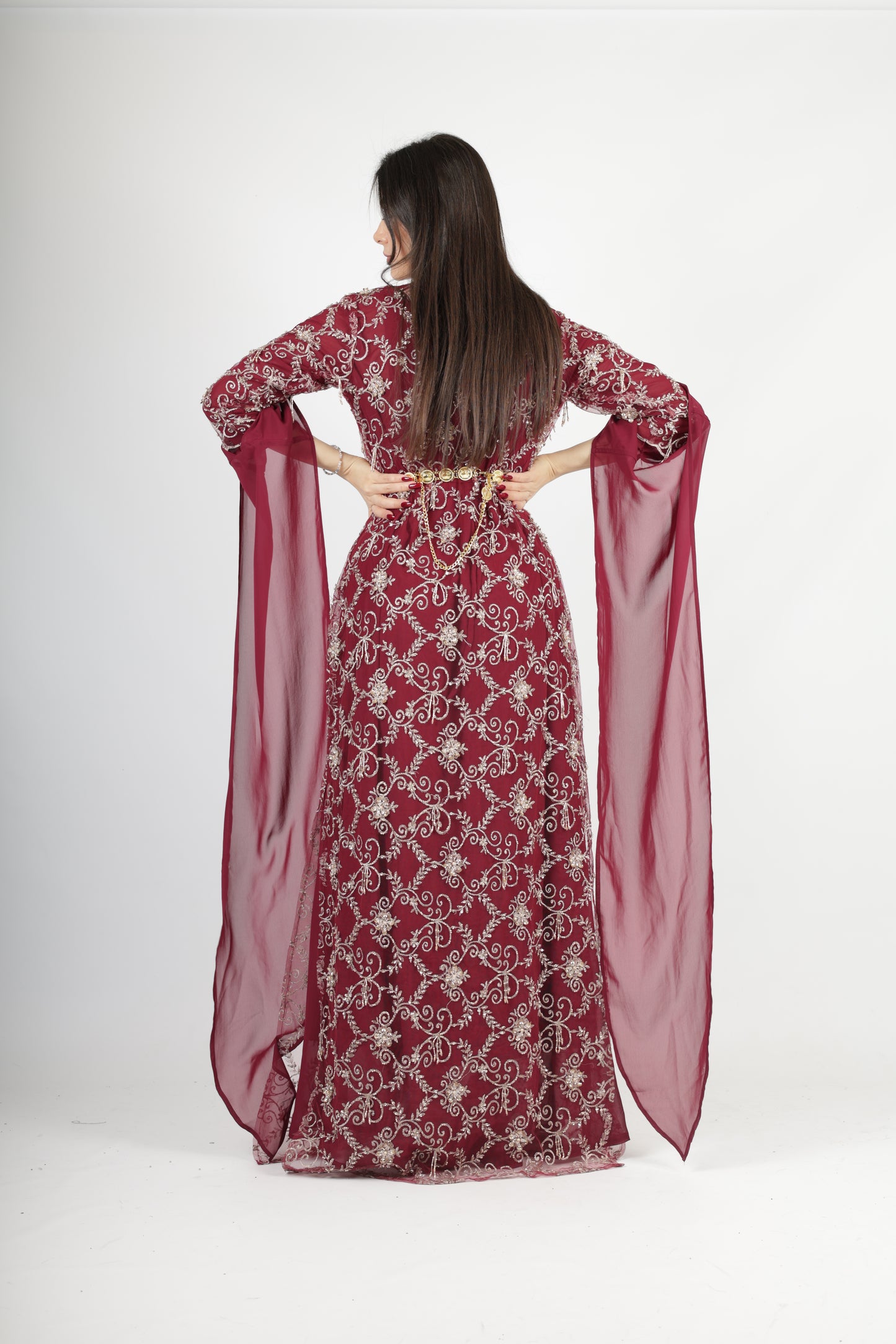 Awaz Dress – Burgundy 3 items