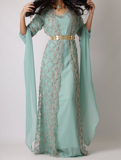 Awaz Kurdish Dress light turquoise 3 items