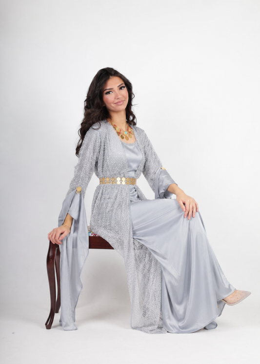 Merwari Kurdishi Dress grey