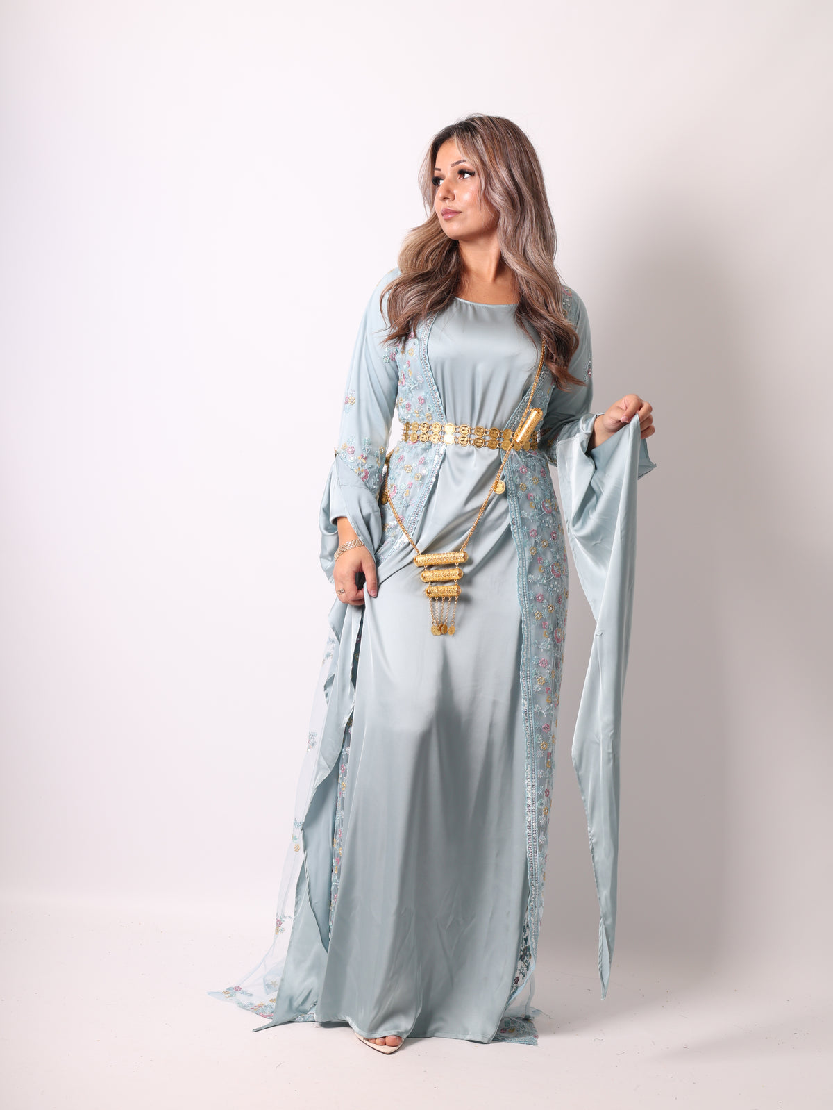 Soma Kurdish Dress Sky Blue Soma سۆما