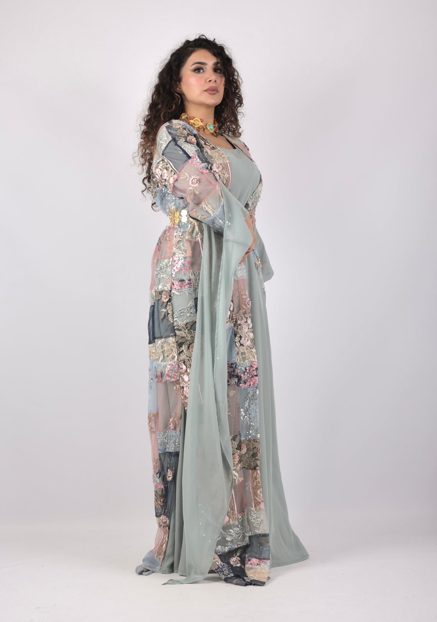 Azhin– Exclusive Kurdish Eco Set  Handcrafted • Sustainable • Meaningful  3 items and includes Belt and Arm pins as gift