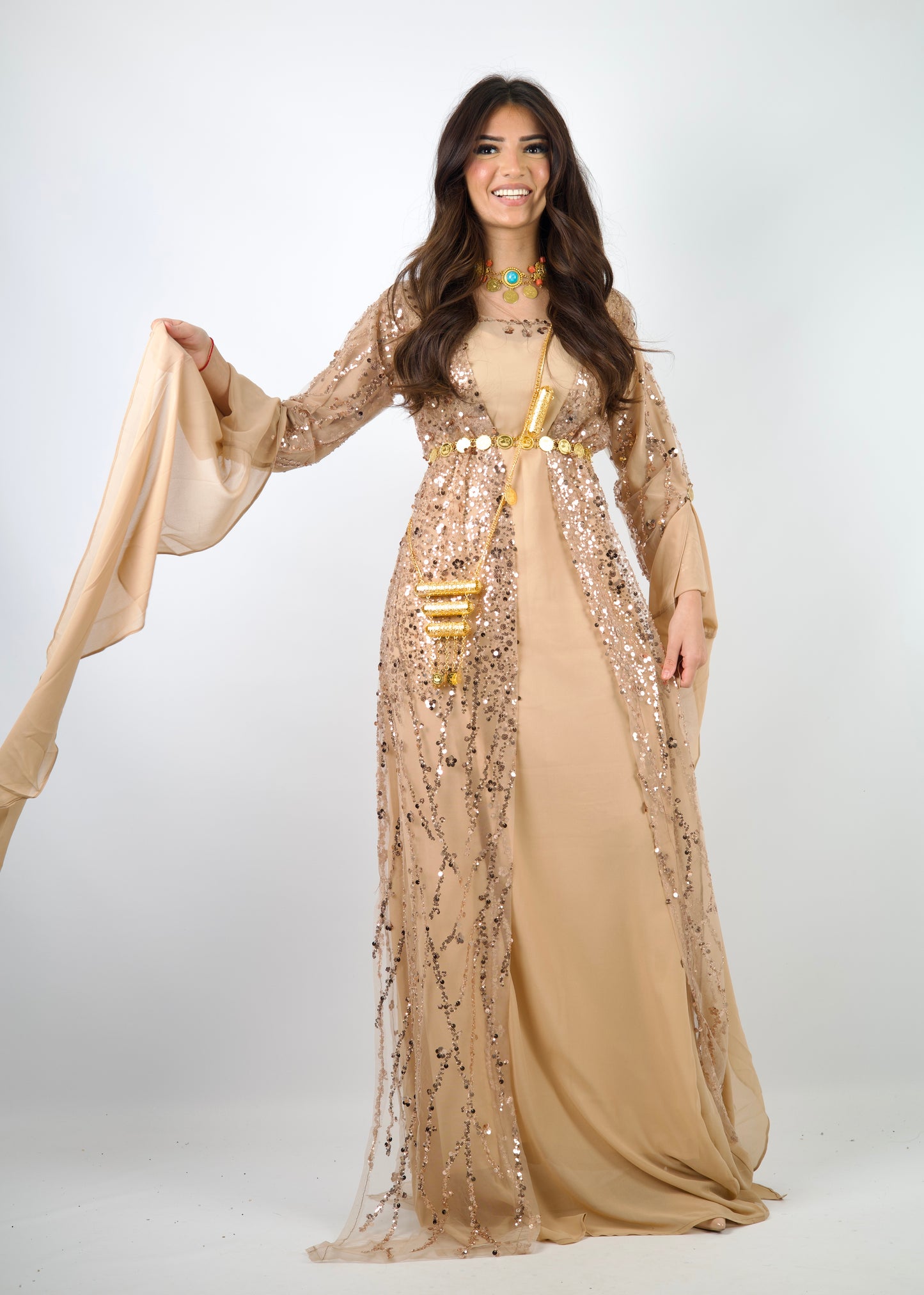 Newroz Kurdish Dress Beige