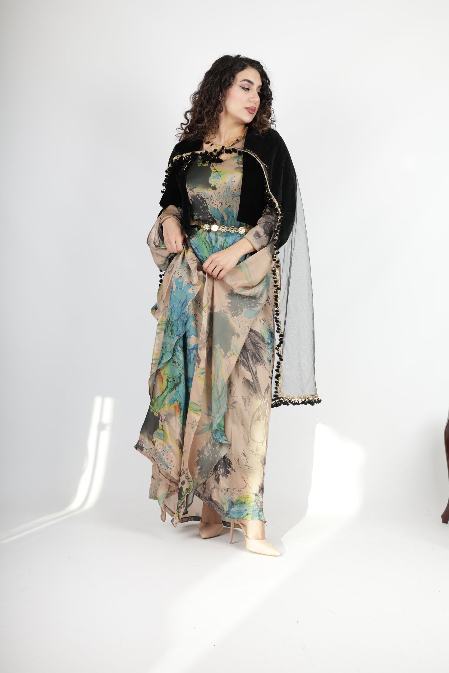 Awrang Kurdish Dress complete with Velvet Salte