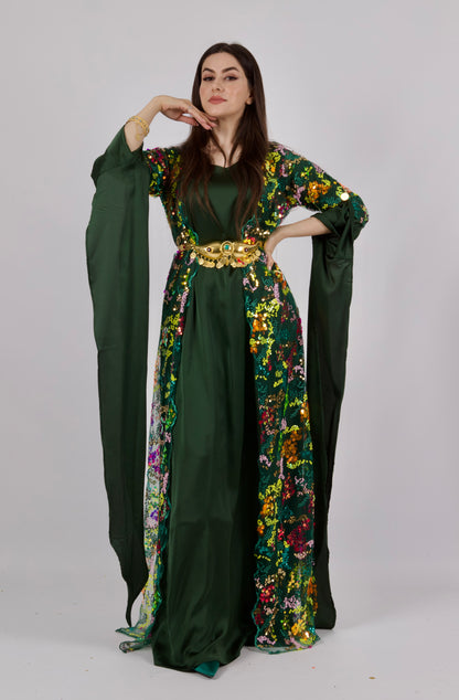 Gulan Dark GreenKewsan textile and more Kurdish women, Kurdish clothes, Kurdische kleider