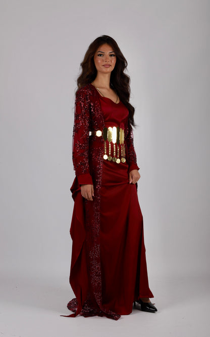 Red wine ShkofaKewsan textile and more Kurdish women, Kurdish clothes, Kurdische kleider