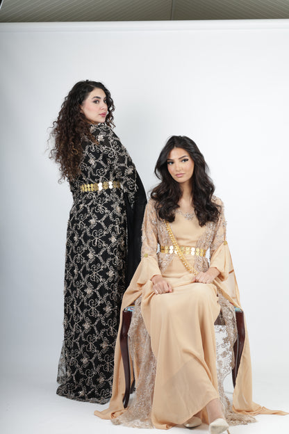 Awaz Black Kurdish Dress 3 items