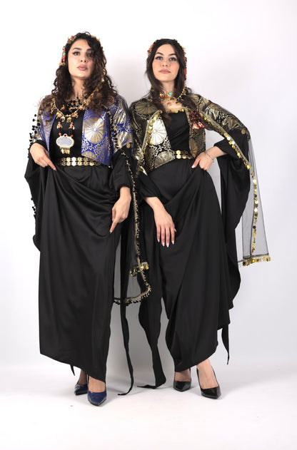 Carbon Blue  Salte - vest with Arms Kuwaiti - ( only one item )