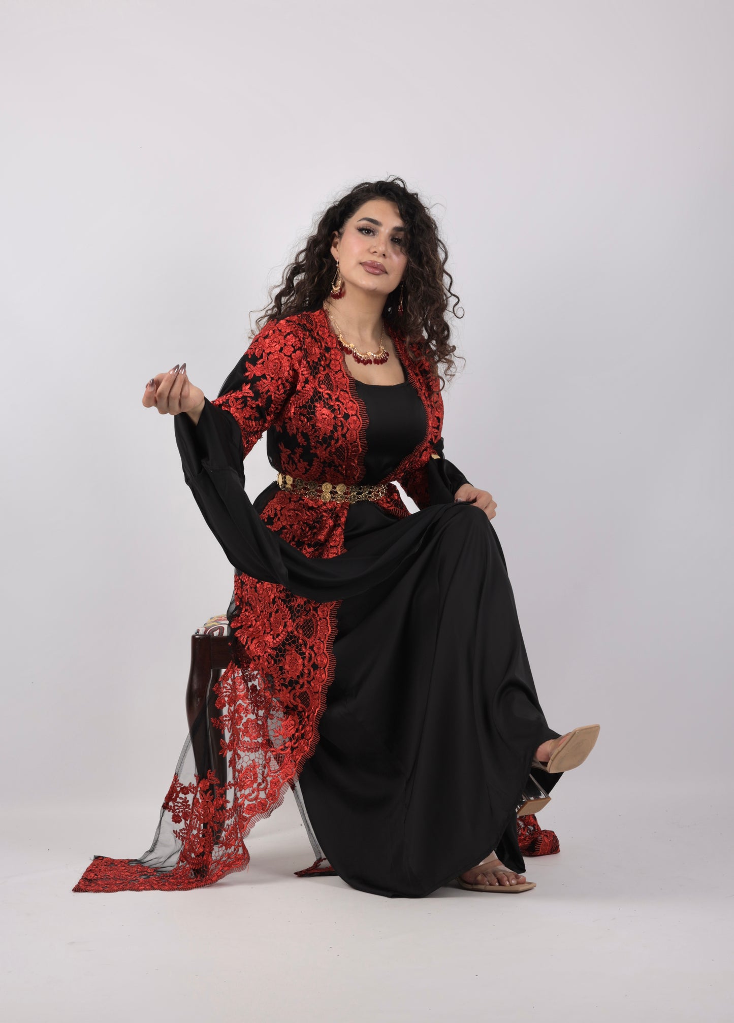 Gashin Kurdish Dress Red with Black