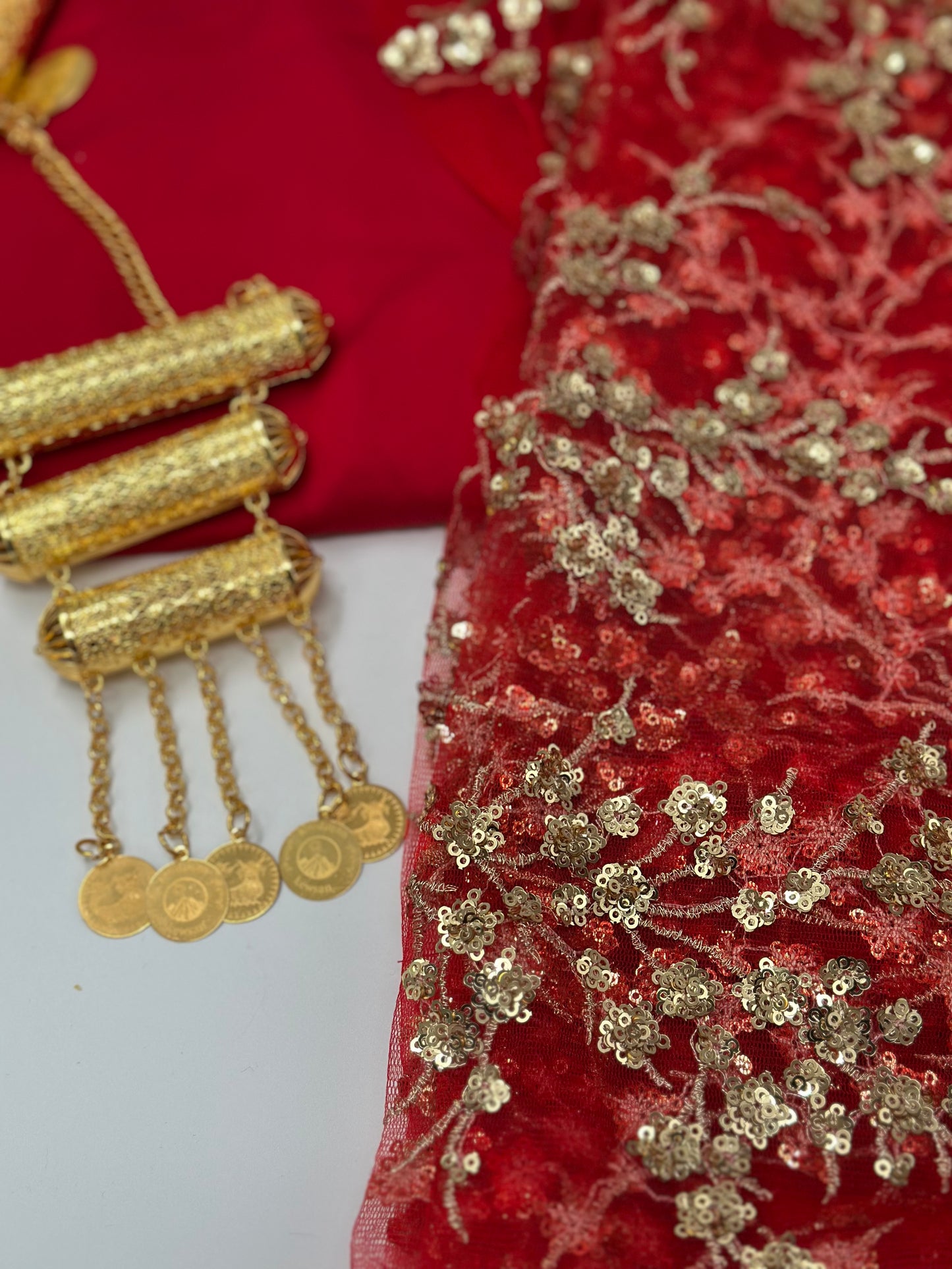 Shkofe Red Golden – Kurdish Dress