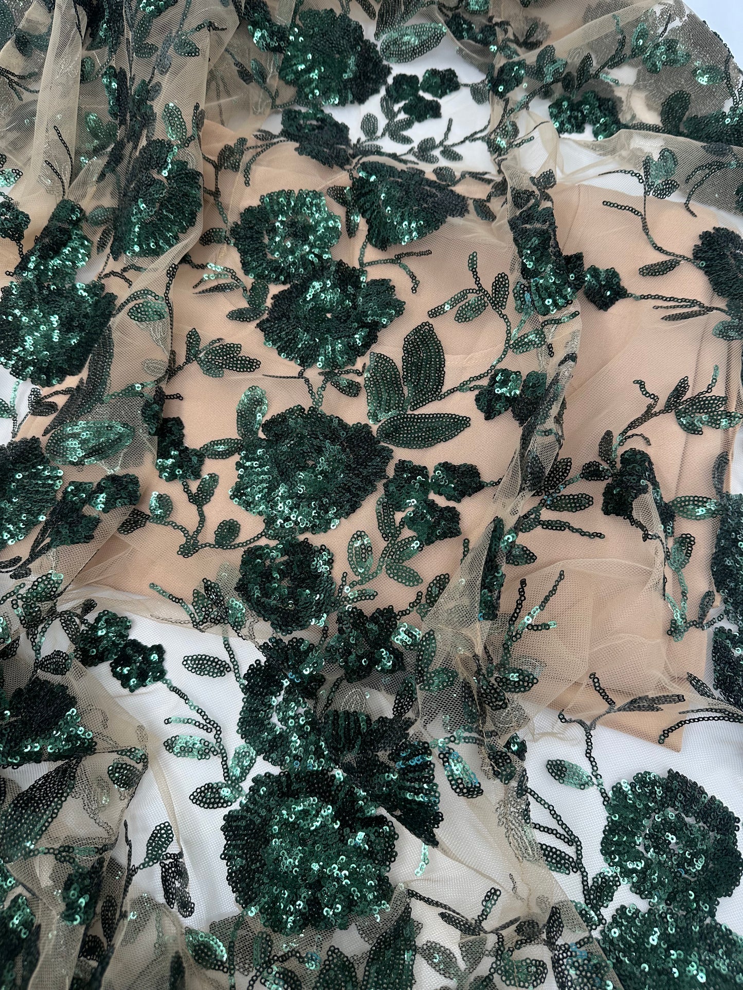 Dildar Collection Kurdish Dress Dark Green and Nude