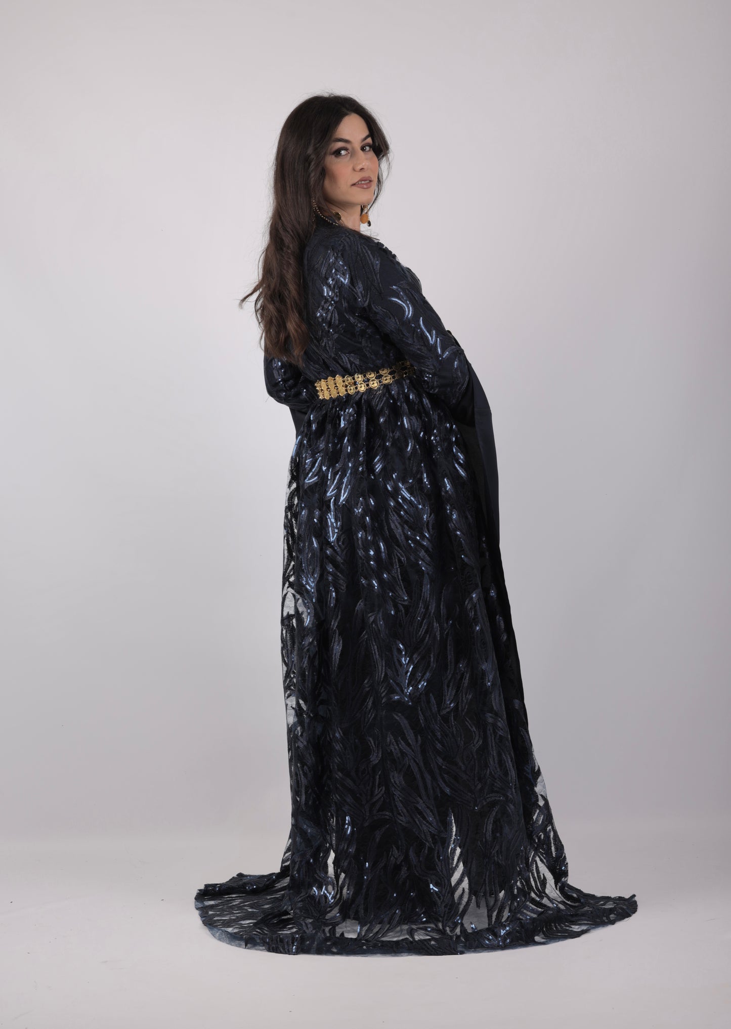 Sozdar Kurdish Dress Navy Blue Badini