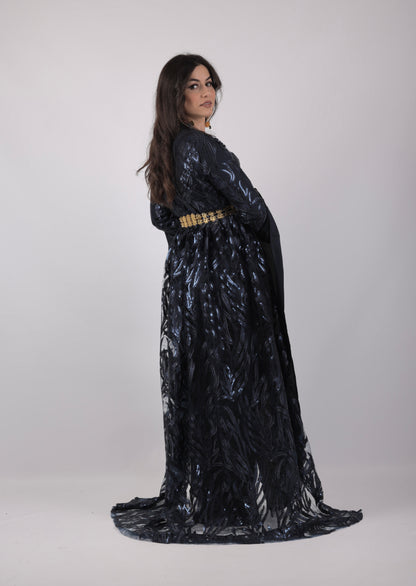 Sozdar Kurdish Dress Navy Blue Badini