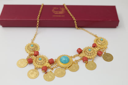 Kurdish Classic Necklace with Shamaran and Kurdistan Logo