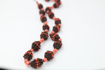 Mêxek – Traditional Kurdish Necklace Orange Shilan Beads & Fragrant Herb