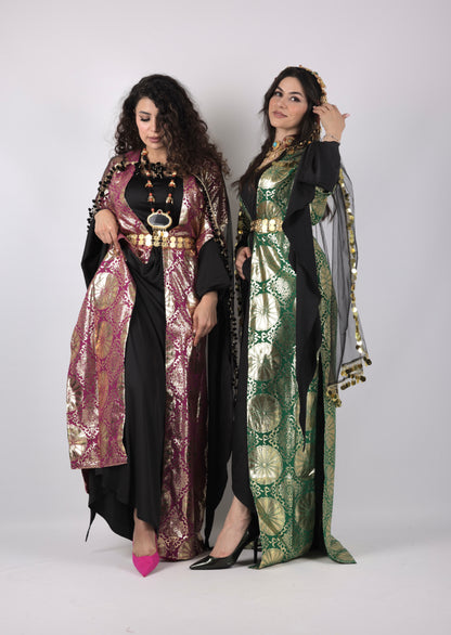 Kurdish Dress Hafse Xan 2 items Maroon