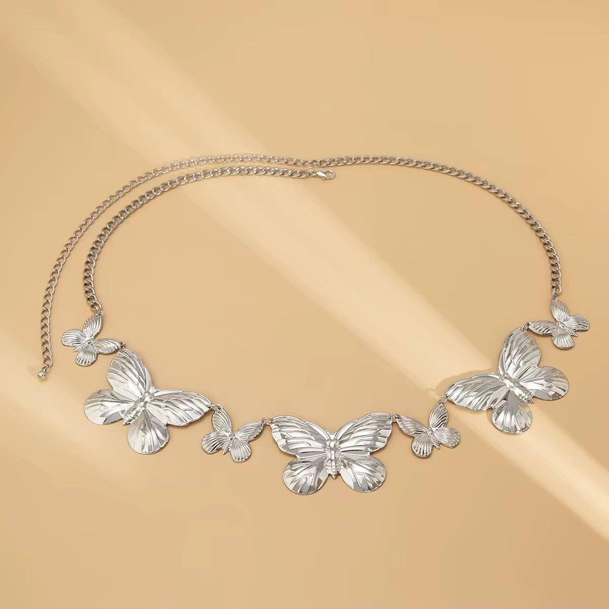 Silver Butterfly Chain Belt for Children and Teenagers